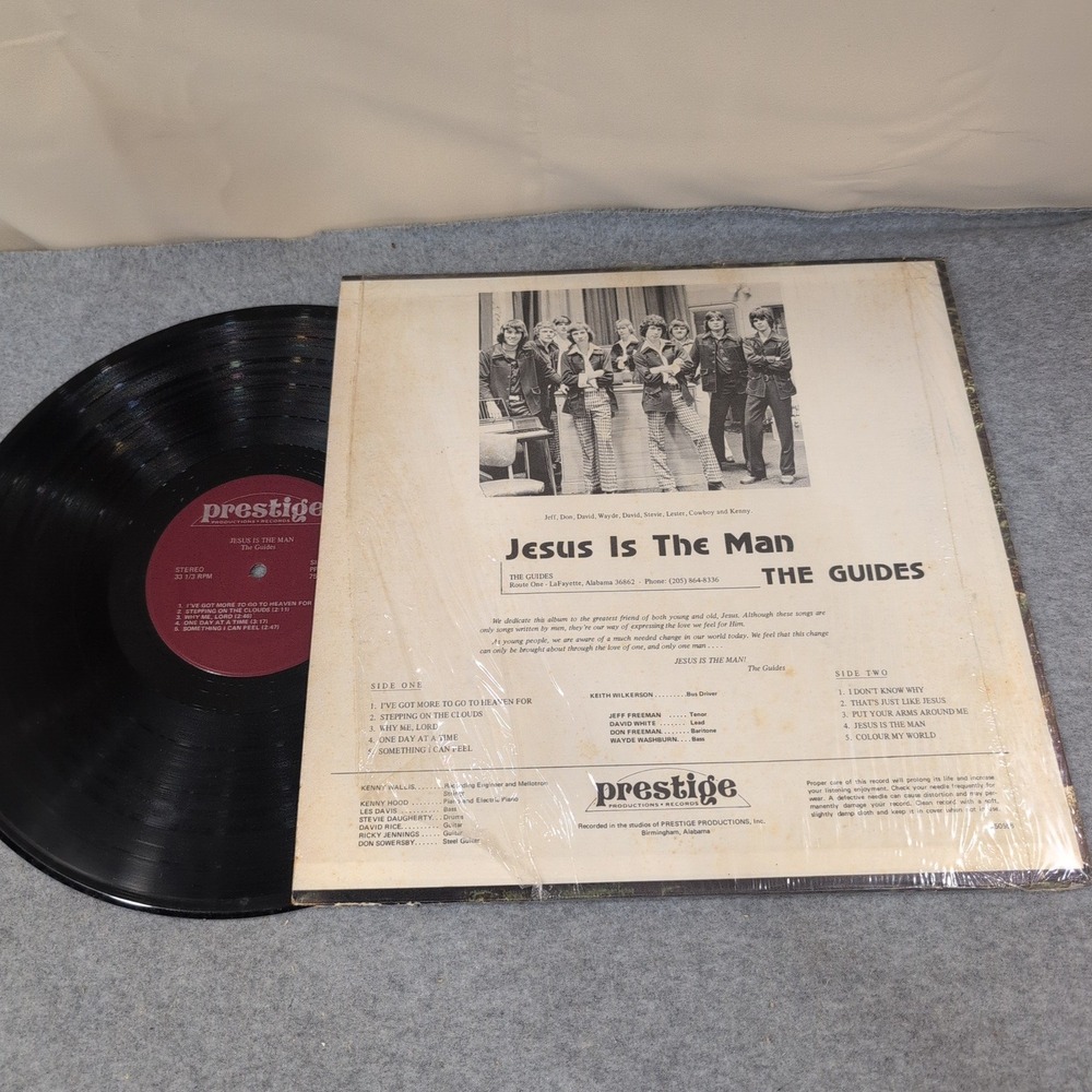 The Guides Jesus Is The Man Vinyl LP Prestige Productions Records Alabama Gospel - Picture 2 of 2